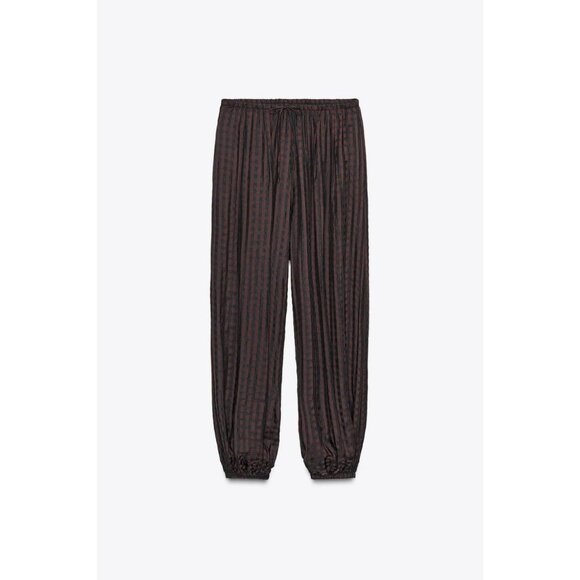 ZARA GINGHAM BLOOMER TROUSERS ZW COLLECTION - Picture 1 of 4